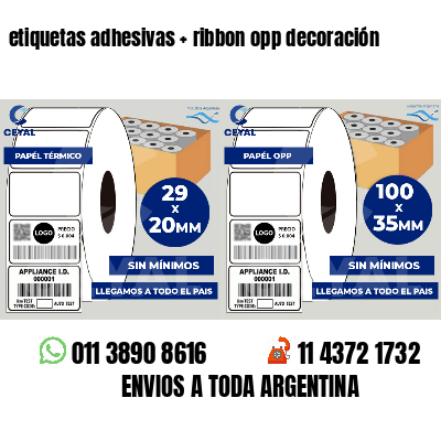 etiquetas adhesivas   ribbon opp decoración