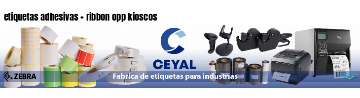 etiquetas adhesivas   ribbon opp kioscos