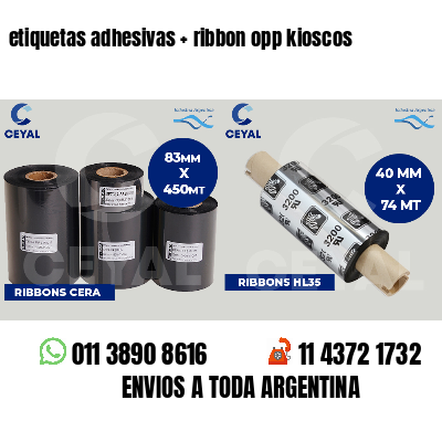 etiquetas adhesivas ribbon opp kioscos