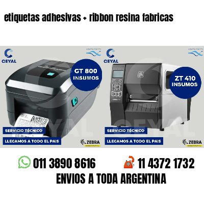 etiquetas adhesivas   ribbon resina fabricas