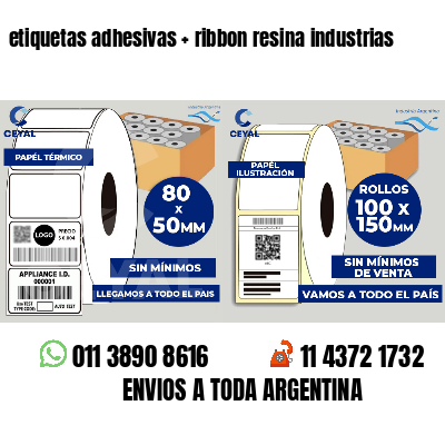etiquetas adhesivas ribbon resina industrias