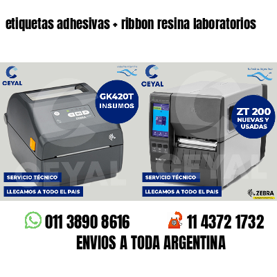 etiquetas adhesivas   ribbon resina laboratorios