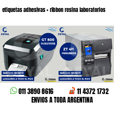 etiquetas adhesivas   ribbon resina laboratorios