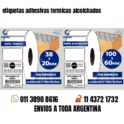etiquetas adhesivas termicas alcolchados