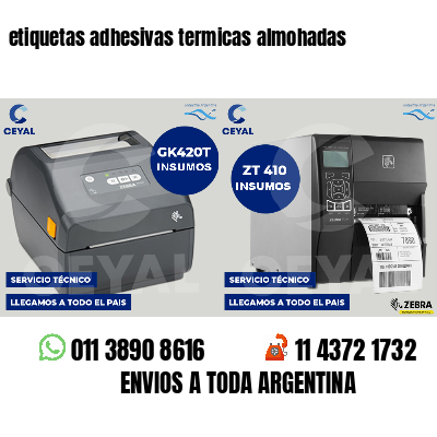 etiquetas adhesivas termicas almohadas