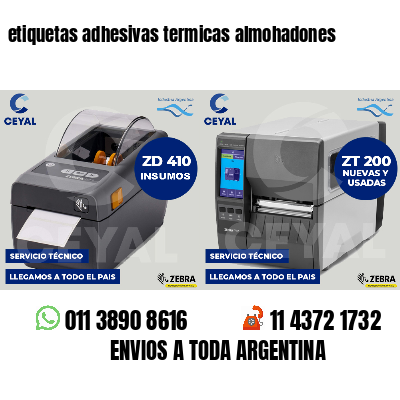 etiquetas adhesivas termicas almohadones