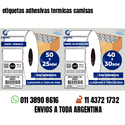 etiquetas adhesivas termicas camisas
