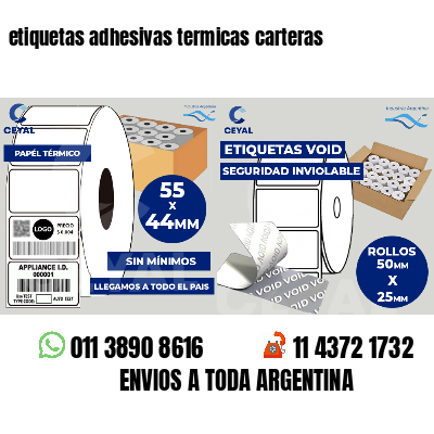 etiquetas adhesivas termicas carteras