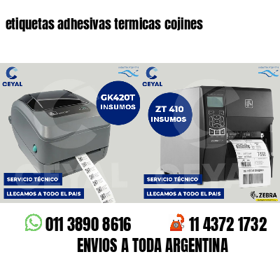 etiquetas adhesivas termicas cojines