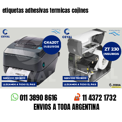 etiquetas adhesivas termicas cojines