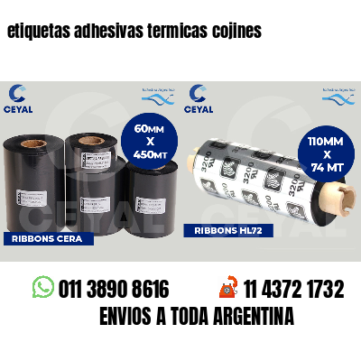 etiquetas adhesivas termicas cojines