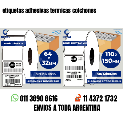 etiquetas adhesivas termicas colchones