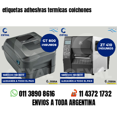 etiquetas adhesivas termicas colchones