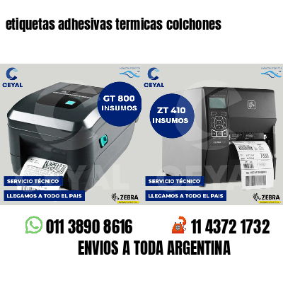 etiquetas adhesivas termicas colchones