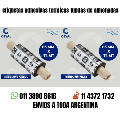 etiquetas adhesivas termicas fundas de almohadas