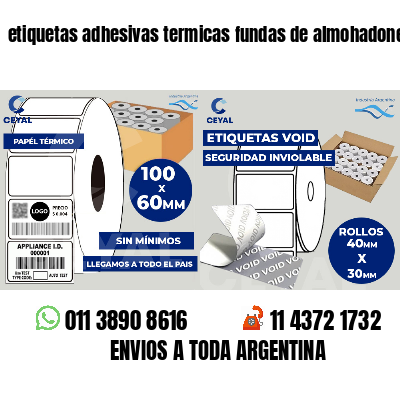 etiquetas adhesivas termicas fundas de almohadones