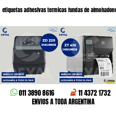 etiquetas adhesivas termicas fundas de almohadones