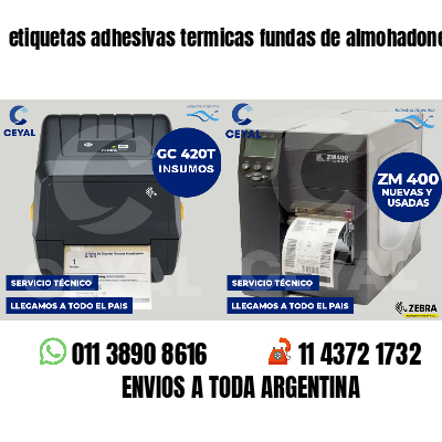 etiquetas adhesivas termicas fundas de almohadones