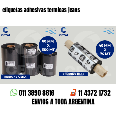 etiquetas adhesivas termicas jeans