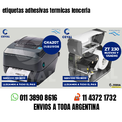 etiquetas adhesivas termicas lenceria