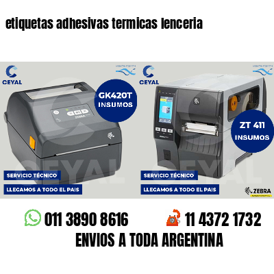 etiquetas adhesivas termicas lenceria