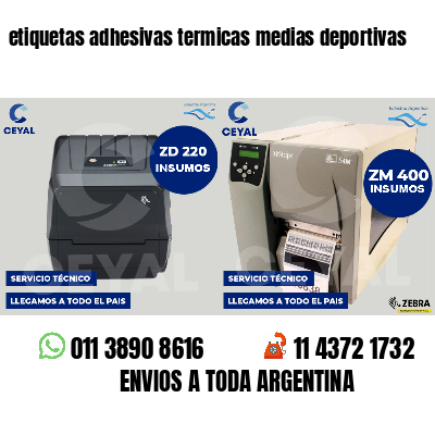 etiquetas adhesivas termicas medias deportivas