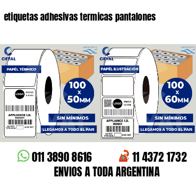etiquetas adhesivas termicas pantalones