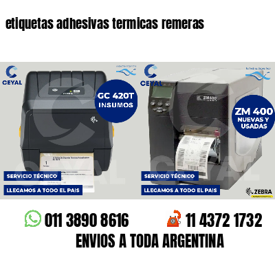 etiquetas adhesivas termicas remeras
