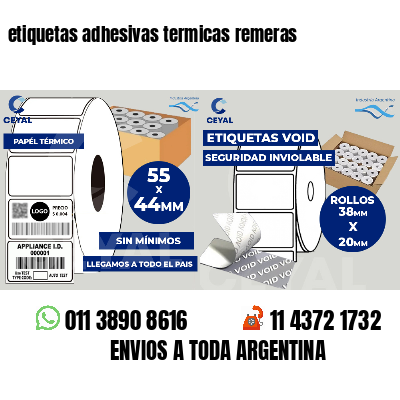 etiquetas adhesivas termicas remeras