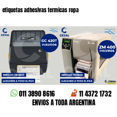 etiquetas adhesivas termicas ropa