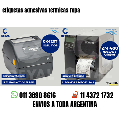 etiquetas adhesivas termicas ropa
