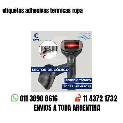 etiquetas adhesivas termicas ropa