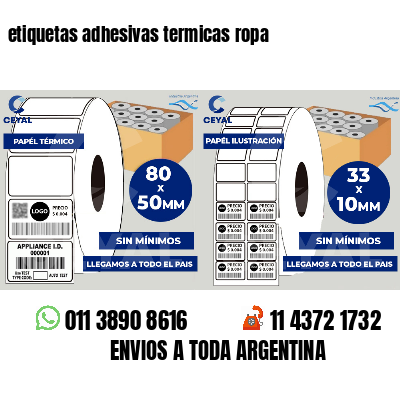 etiquetas adhesivas termicas ropa