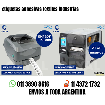 etiquetas adhesivas textiles industrias