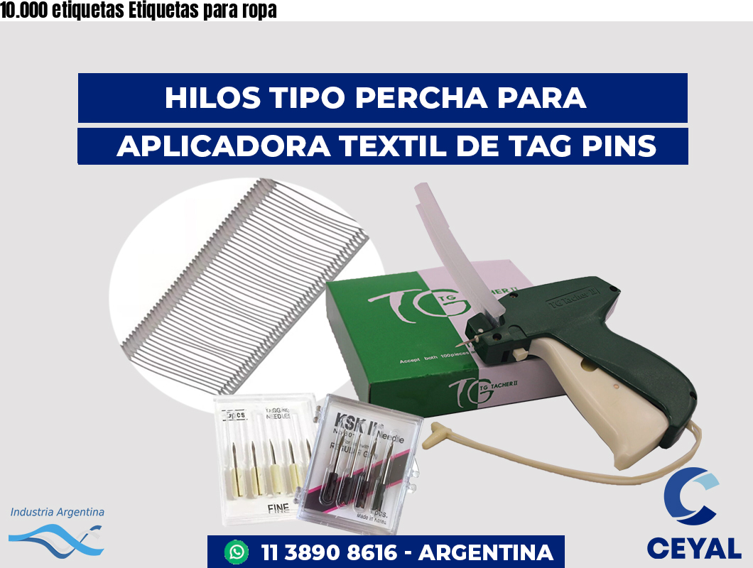 10.000 etiquetas Etiquetas para ropa