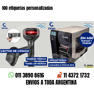 100 etiquetas personalizadas