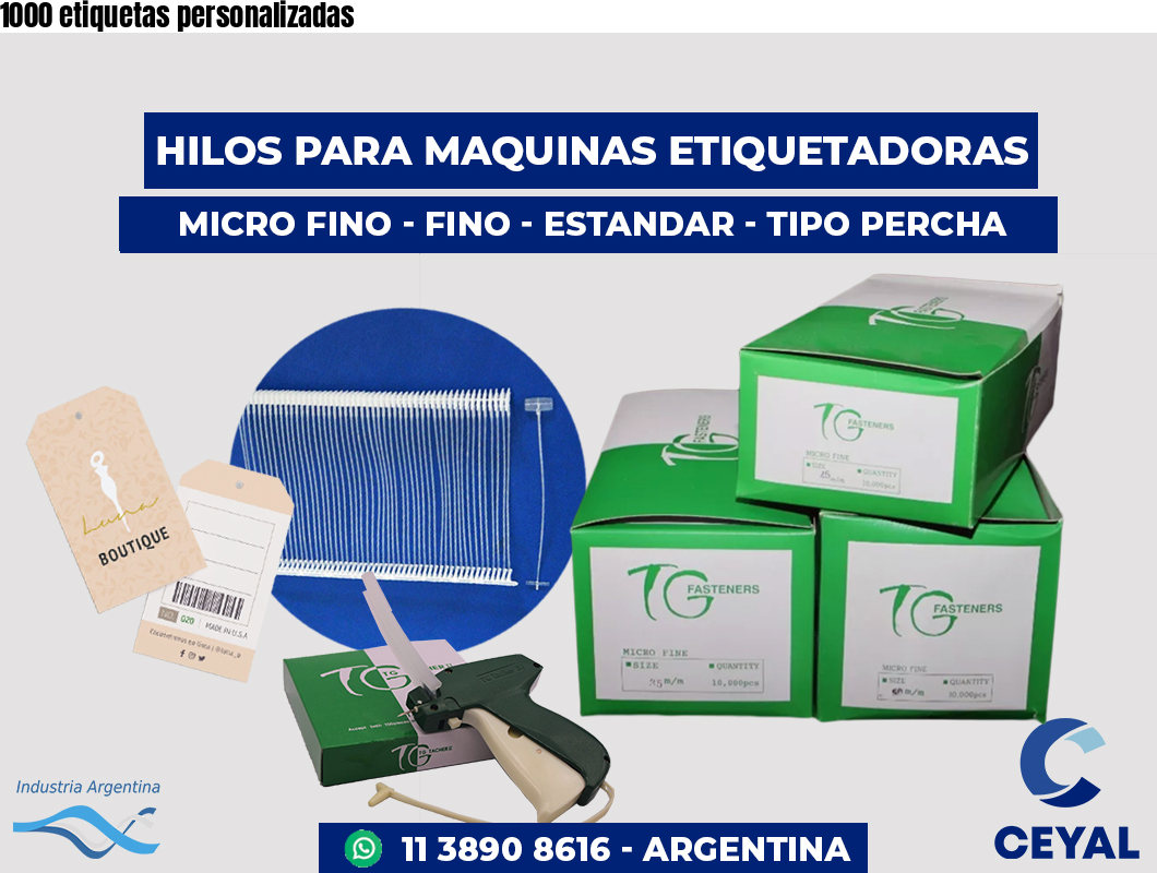 1000 etiquetas personalizadas