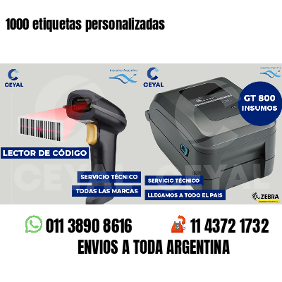 1000 etiquetas personalizadas