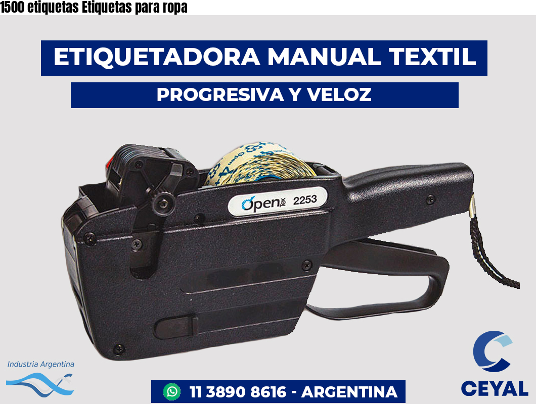 1500 etiquetas Etiquetas para ropa
