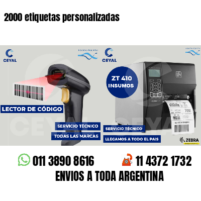 2000 etiquetas personalizadas
