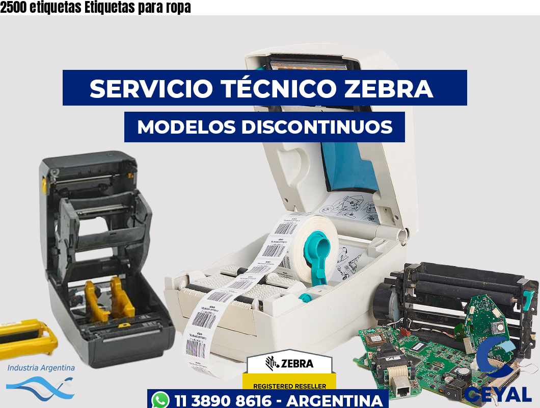 2500 etiquetas Etiquetas para ropa