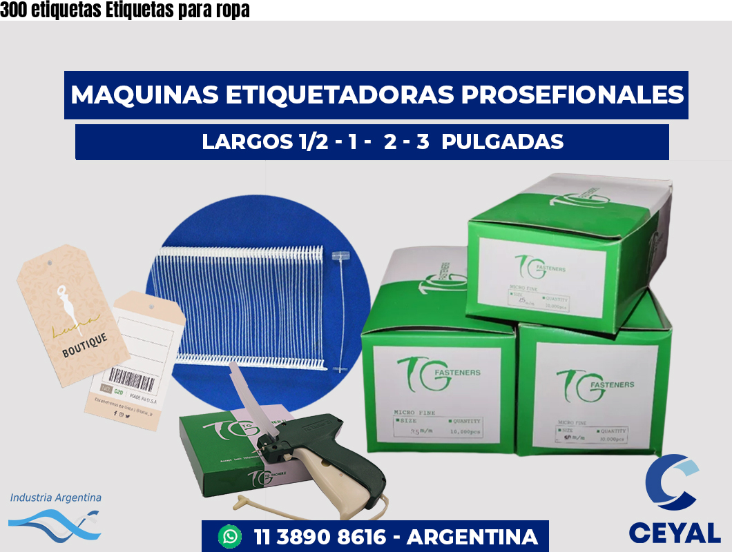 300 etiquetas Etiquetas para ropa
