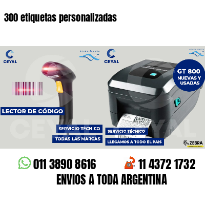 300 etiquetas personalizadas