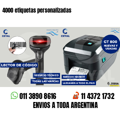 4000 etiquetas personalizadas