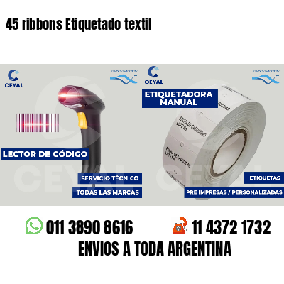 45 ribbons Etiquetado textil
