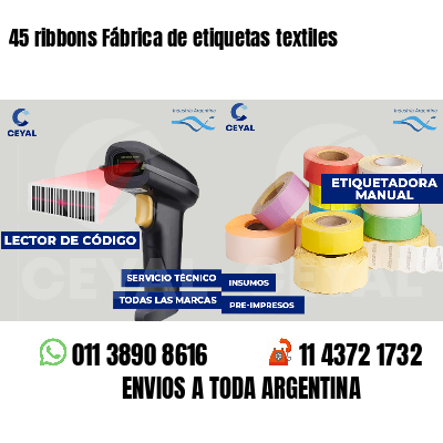 45 ribbons Fábrica de etiquetas textiles