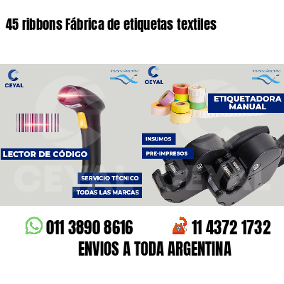45 ribbons Fábrica de etiquetas textiles