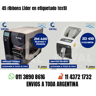 45 ribbons Líder en etiquetado textil