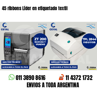 45 ribbons Líder en etiquetado textil