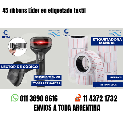 45 ribbons Líder en etiquetado textil